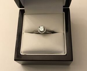 1.5 Carat Round Cut Halo Design Sim Diamond Bridal/Wedding Ring Set #8